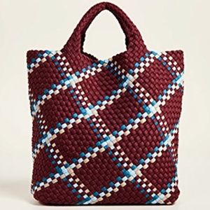 naghedi st barths shopper tote wine sky ecru